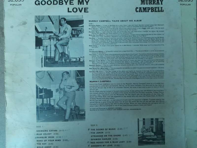 Vinyl: Murray Campbell - Goodbye my Love
