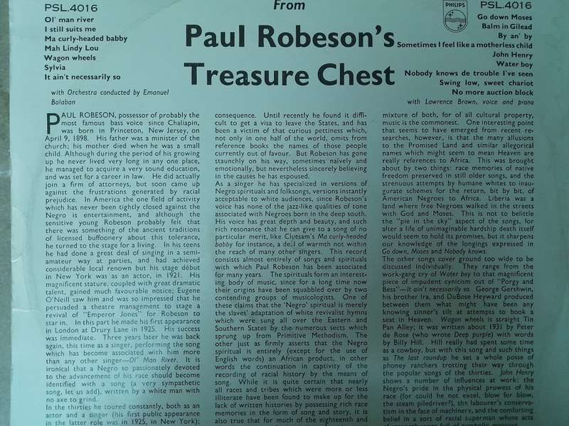 Vinyl: From Paul Robeson`s Treasure Chest