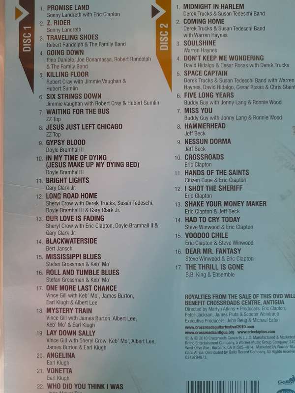 DVD: Crossroads - Eric Clapton Guitar Festival 210