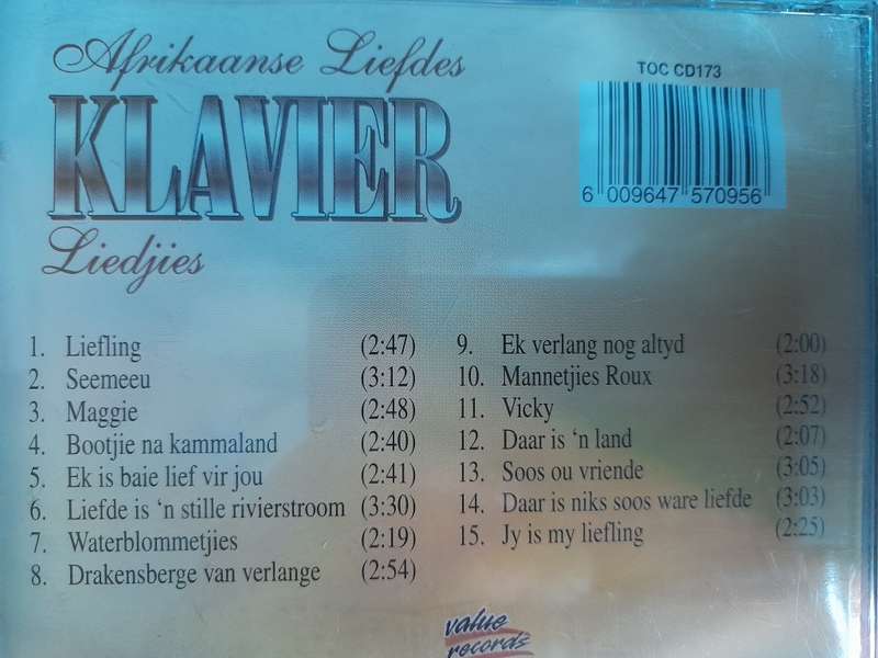 Afrikaanse Liefdes Klavier Liedjies
