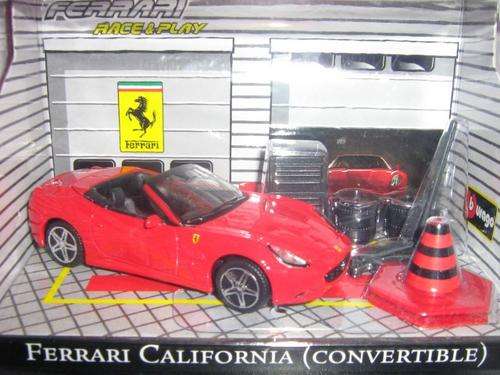 Ferrari Garage with Ferrari California (Convertible) (Scale 1/43) by Bburago