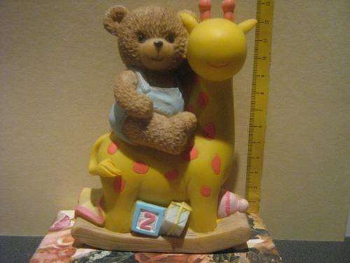 Ornament (Ceramic) - Bear (on a giraffe)