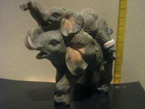 Ornament (Ceramic) - Elephant (carrying baby elephant