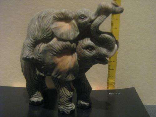 Ornament (Ceramic) - Elephant (carrying baby elephant