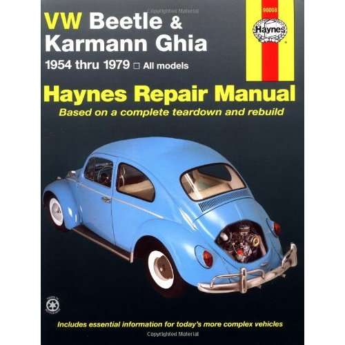 VW Beetle & Karmann Ghia Haynes Repair Manual. 1954 - 1979.