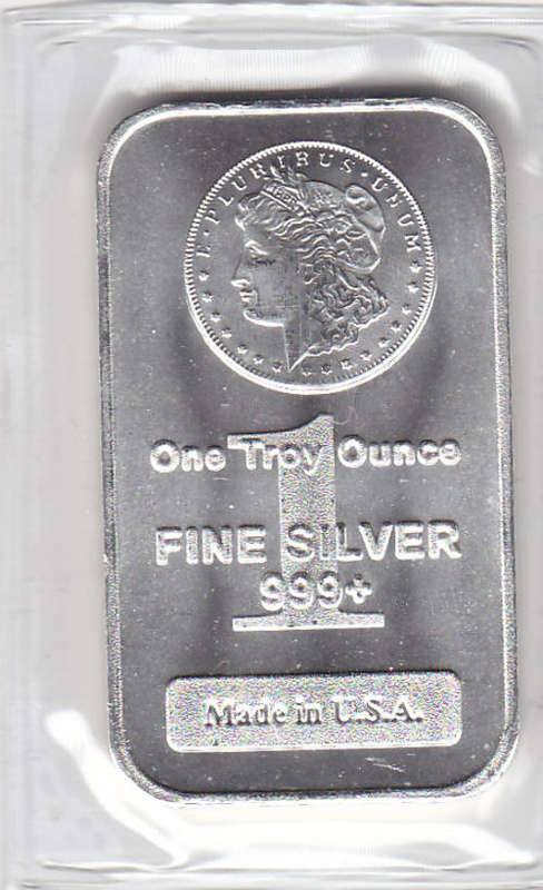 ONE TROY OZ Fine Silver Bar 999+