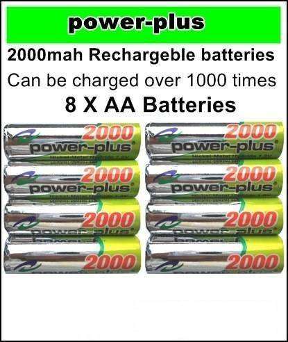 8 x AA Rechargeable batteries