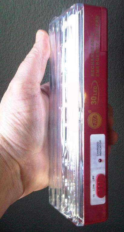 This 30 LED Rechargeable Emergency light comes on when the power goes off! Every home needs one!