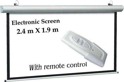 120" ELECTRONIC PROJECTOR SCREEN WITH REMOTE!! 2.4m X 1.9m, Best Quality
