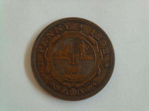 Stuning 1892 1 Penny in AU conditin