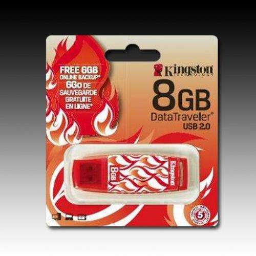Kingston 8GB DataTraveler!!Special Price!!! Flame RED!!with Free 6GB Online Storage!!