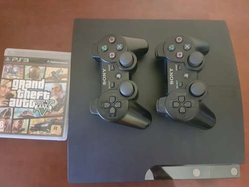 Sony PS3 Slim 250GB + 2 Controllers + GTA V PS3 Game