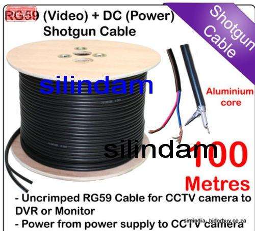 RG59 (VIDEO) & POWER (DC) CABLE FOR CCTV CAMERA'S LENGTH 100 METERS