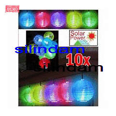 10 LED SOLAR LANTERN STRING GARDEN LIGHTS
