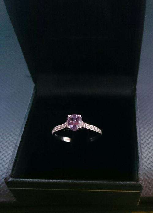 White gold, Tanzanite and diamond Ring