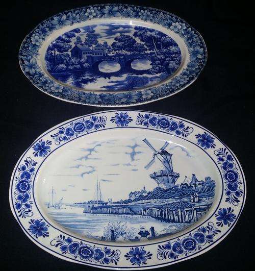 BLUE DELFT LOT 4 (MEAT SERVERS)