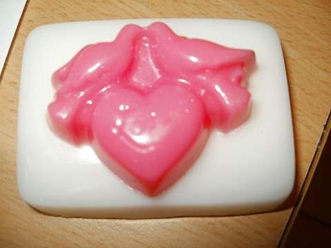 Doves & heart glycerine soap -Item to make someone feel special-Desert Rose