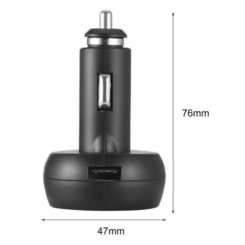 3 in1 Digital LED USB Car Charger, Voltmeter Thermometer ,Car Battery Monitor 12V B