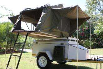 Jurgens trailer c/w t-top 2 man tent.