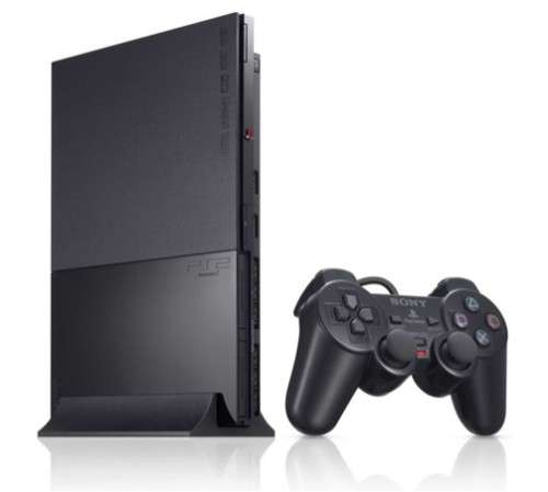 PS2 with 2 joysticks and 9 games.