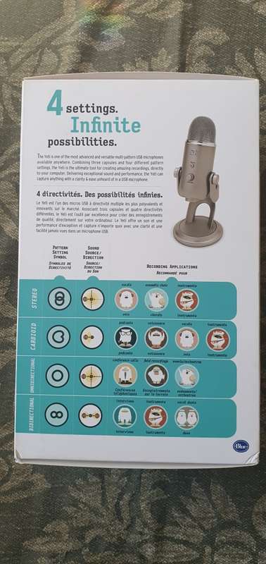 Blue Yeti USB Condenser Microphone (platinum limited edition)