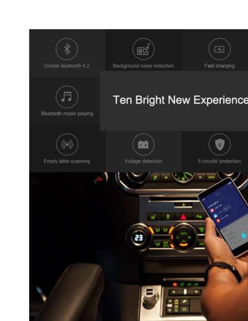 Xiaomi Roidmi 2S  Music Bluetooth Car Charger Car Player Answer Calls Fast Charge FM Radio