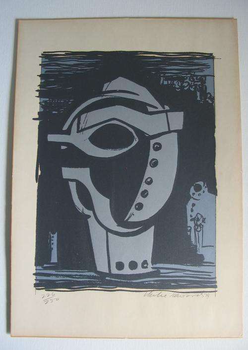 MIKE EDWARDS signed print. 226/250 Original South African Graphic Art. Artist.
