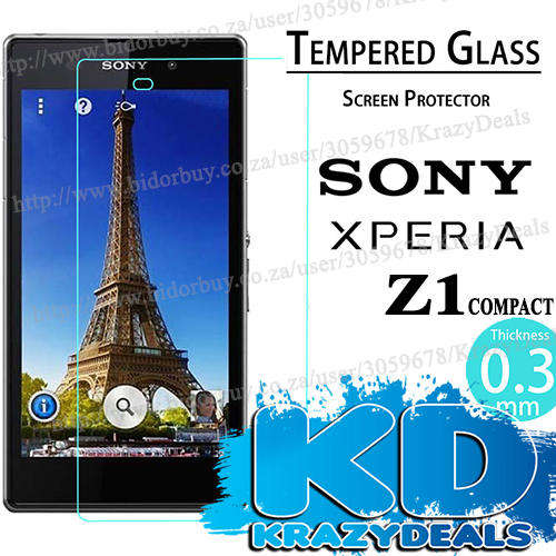 Sony Xperia Z1 Compact Mini Tempered Glass Screen Guard - CHEAP SHIPPING :)
