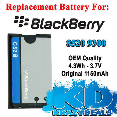 Blackberry CS-2 8520 9300 Replacement Battery - Original 1150mAh!! Cheap Shipping :)