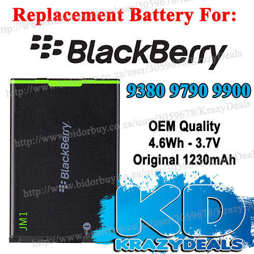 Blackberry JM-1 9380 9790 9900 Replacement Battery - Original 1230mAh!! Cheap Shipping :)