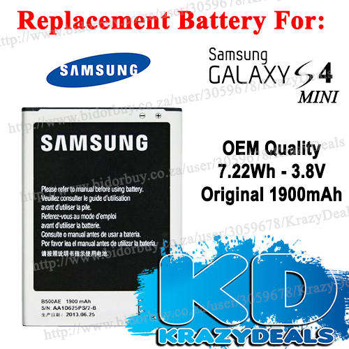 Samsung Galaxy S4 Mini Replacement Battery - Original 1900mAh!! Cheap Shipping :)