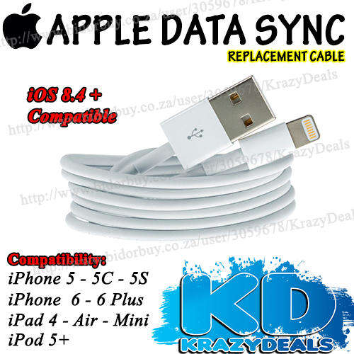 iPhone 5 5C 5S - iPhone 6 - 6 Plus Charging Data Sync Cable