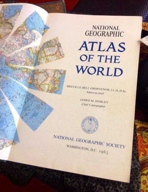 1963 Huge National Geographic Atlas.
