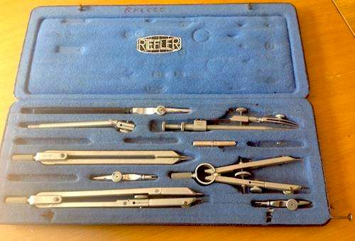 Riefler. Compass set. Boxed, complete. Vintage