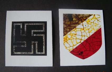 WW2 German Helmet decals. Pre aged.