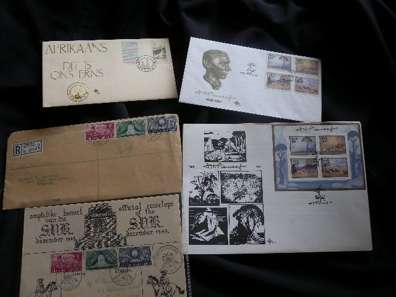 5x First day Covers. Africana,1938 Eeufees Voortrekkers x2, Pierneef x2 ons erfenis Afrikaans.
