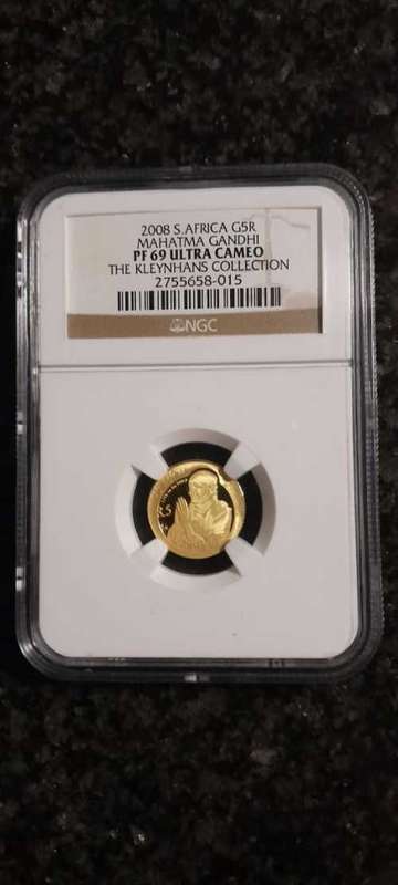 1/10th GRADED GANDHI GOLD COIN