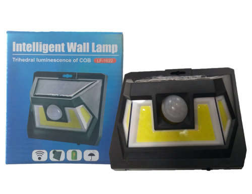 Intelligent Solar Powered Wall Mounted Motion Sensor COB LED Lamp