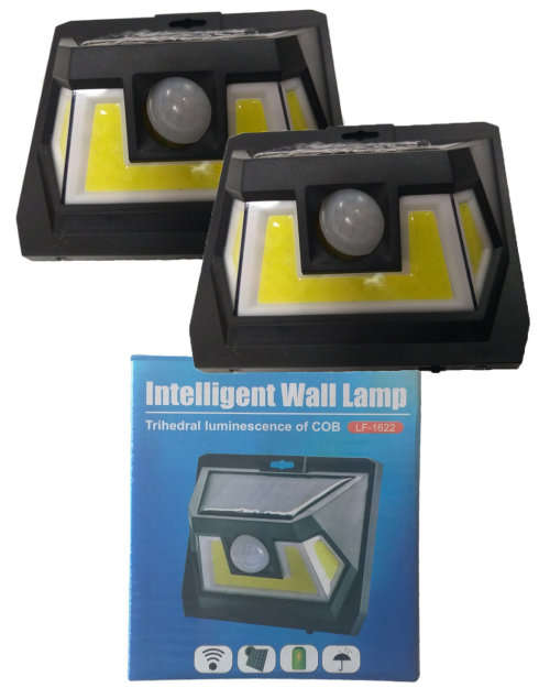 Intelligent Solar Powered Wall Mounted Motion Sensor COB LED Lamp
