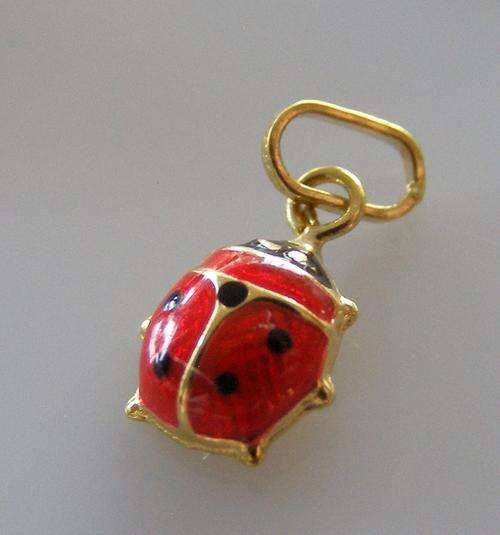 9 CARAT LADY BIRD CHARM - FOR BABY CHARM BRACELET