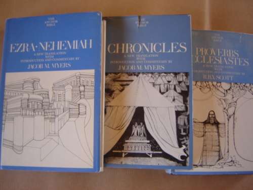 The Anchor Bible 3 x Books Proverbs Ecclesiastes, 1 Chronicles, Ezra Nehemiah
