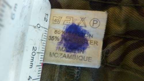 8) PORTUGEUSE / CUBAN -LIZARD PATTERN-CAMO TROUSER-FADM-FAUMIL-SIZE 3 ( MADE IN MOSAMBIQUE)-LOW STAR