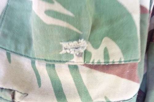 3)AN ORIGINAL RHODESIAN ARMY CAMO-BRUSHSTROKE-TROUSER-IN GOOD CONDITION-SIZE-AROUND 36