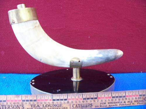 MOUNTED HORN WITH BRASS FITTING'S.R1.00 START.Crazy Wed Auction.