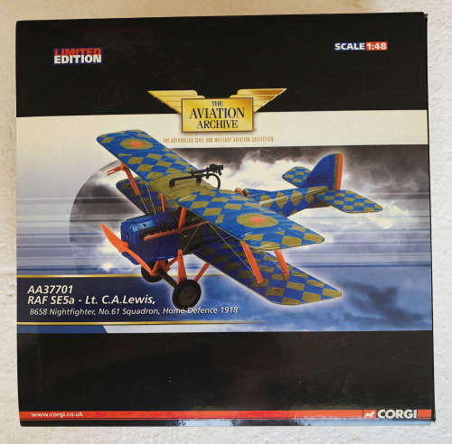 DIE-CAST LIMITED EDITION CORGI RAF SE5a - Lt. C.A. LEWIS