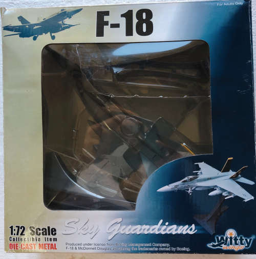 DIE-CAST  F-18 SUPER HORNET WITTY WINGS