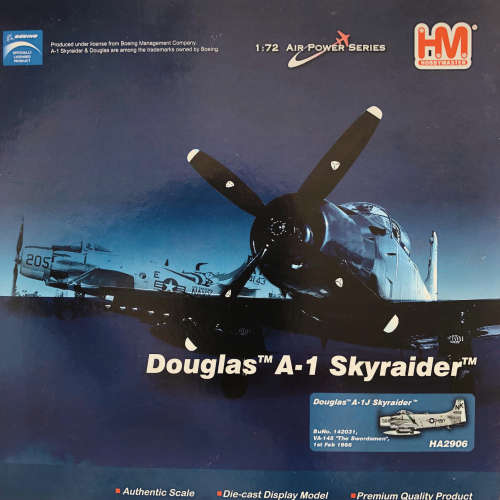 DIE-CAST DOUGLAS A-1 SKYRAIDER HOBBYMASTER