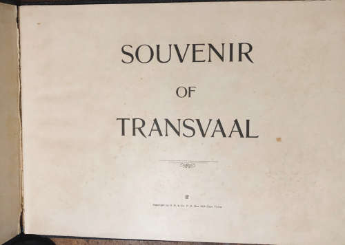 SOUVENIR OF TRANSVAAL FIRST EDITION