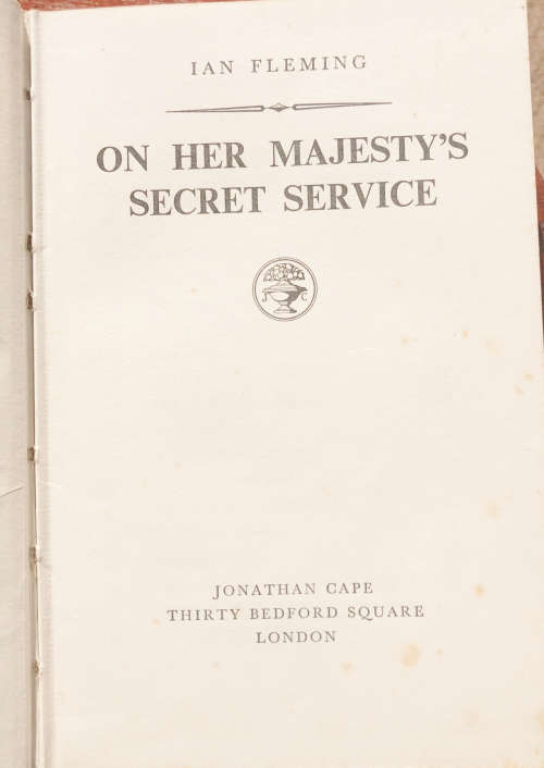 ON HER MAJESTY`S SECRET SERVICE BY IAN FLEMING FIRST EDITION 1963