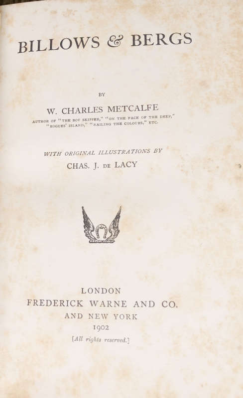 1902 BILLOWS AND BERGS BY W CHARLES METCALFE